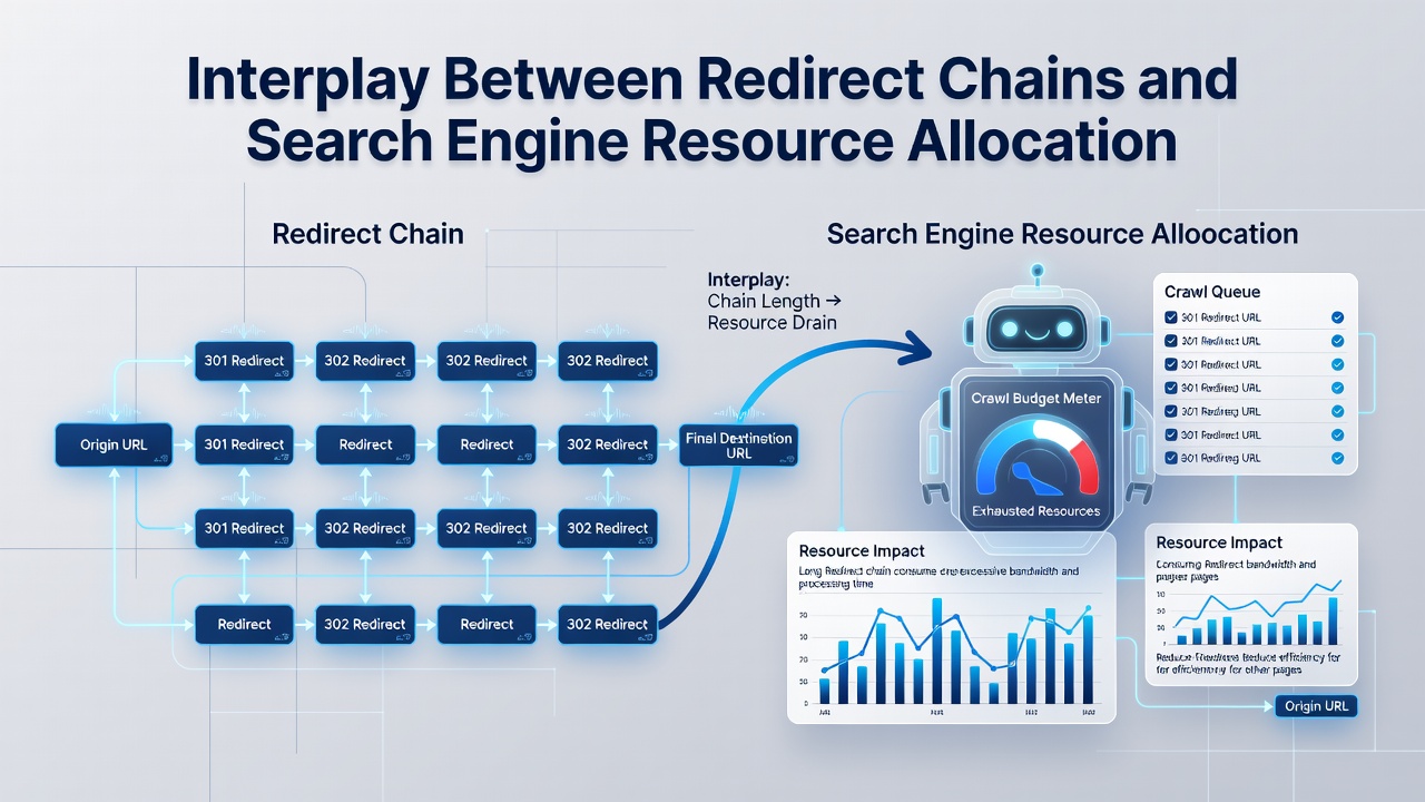 Flowchart showing resource allocation adjustments due to extended redirect sequences